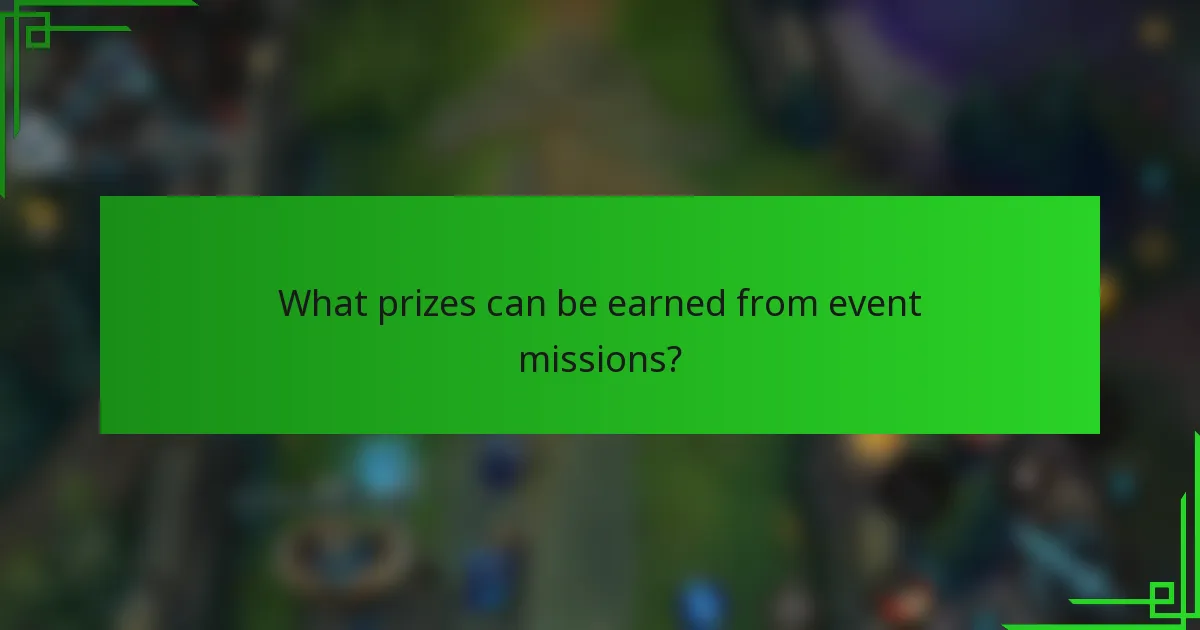What prizes can be earned from event missions?